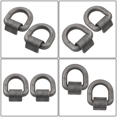 DURAFORCE 2 Pack 1" Weld On Forged D Ring with Welding Clip 47,000 LBS Fracture Strength