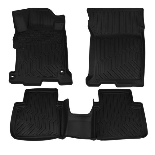 DURAFORCE 3Pcs Floor Mats Liners Foot Mats for Honda Accord Sedan 2013-2017 All Weather