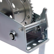 DURAFORCE 1400LB Steel Horizontal Pulling Hand Winch w/Ratchet Galvanized For Boat Trailer