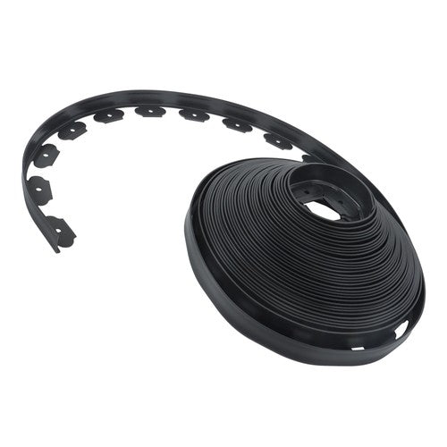 DURAFORCE Garden Edging Landscape Edging with 64 8in Spikes for Lawn 1.5 Inch 100FT Black