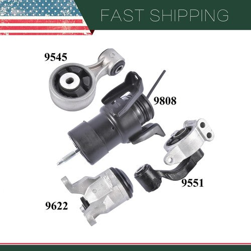DURAFORCE 4PCS Motor Mount Torque Strut Mount for Nissan Altima 2007-12 Maxima 3.5L 09-14