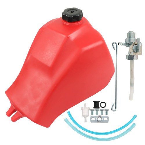 DURAFORCE For Honda ATC185 980 ATC185S ATC200 ATC200M Red Fuel Tank w/Cap and Fuel Petcock