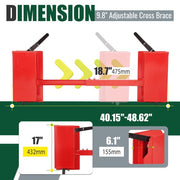 DURAFORCE 4000lb Skid Steer Quick Tach Conversion Adapter Attach w/ Adjustable Cross Brace