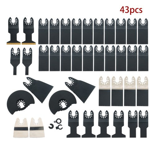 DURAFORCE 43 PCS Oscillating Saw Blades Multitool Kit for Wood/Metal/Plastics Cutting