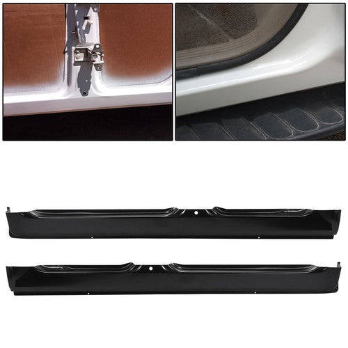 Left Right Rocker Panel for Dodge Ram Quad Cab 1500 2500 3500 2002 2008 Black