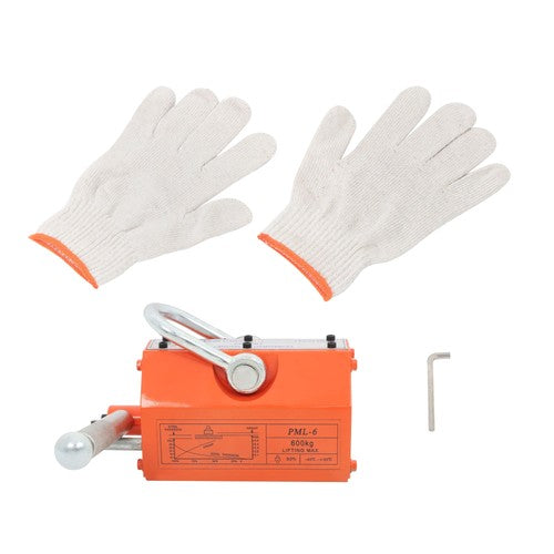DURAFORCE 1320LBS 600kg Steel Magnetic Lifter Heavy Duty Crane Hoist, 2 Safety Factor
