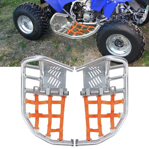 DURAFORCE Silver Nerf Bars Peg Heel Guard for Honda TRX 450R 450ER Sportrax