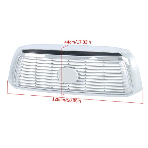DURAFORCE Front Bumper Upper Grille Chrome New For Toyota Tundra 2010-2013 Plastic Durable