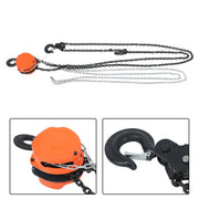 DURAFORCE Hand chain hoist carbon steel orange 2 tons/4400 lbs 10 feet 360° swivel hook