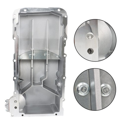DURAFORCE For Chevy Corvette Base Convertible 2-Door 6.0L 6.2L 2005-2013 Silver Oil Pan