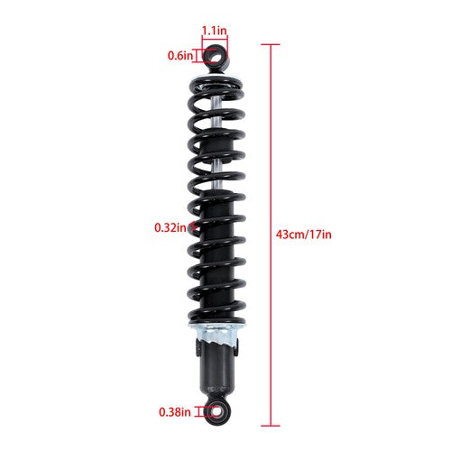DURAFORCE Rear Gas Shock Absorbers for Honda Foreman 450 1998-2003 ATV Linear Rate