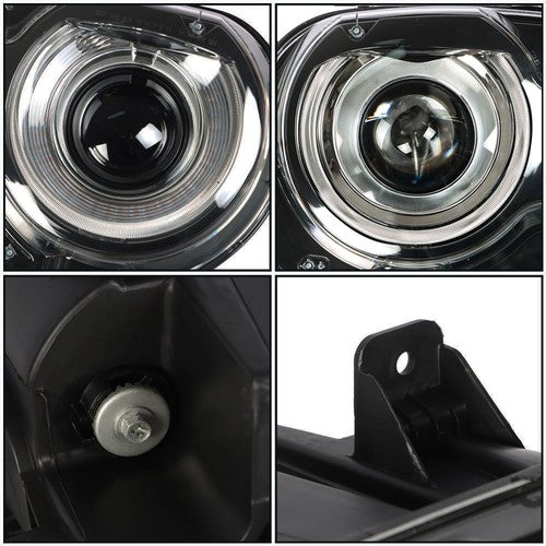 DURAFORCE Pair Set For Dodge Challenger 2015-2018 Headlight Replacement Halogen Clear Lens