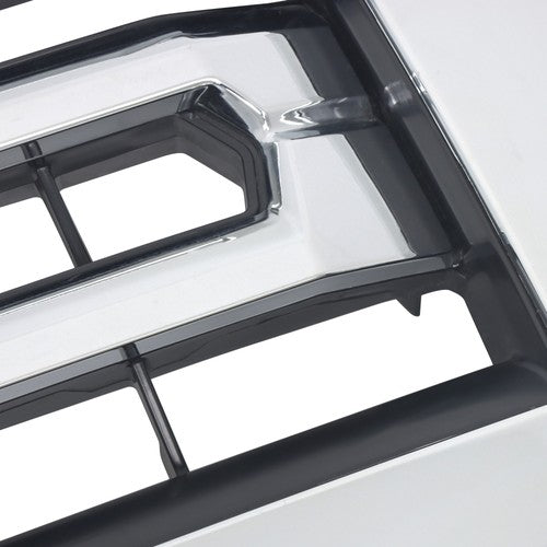DURAFORCE Front Bumper Upper Grille Chrome New Fit For Toyota Sequoia 2018 19-22 Plastic