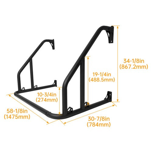Rear Sport Accessory Bar for Polaris Ranger XP 570 XP 900 XP 1000 Roll Cage