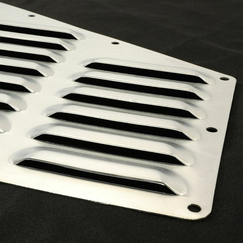 2Pcs Silver Hood Louver Alum Vent Panels Kit for Jeep XJ Cherokee 1984 2001