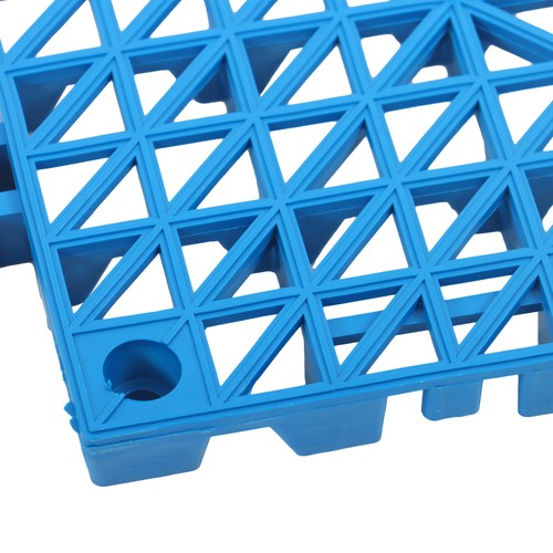 DURAFORCE 55PCS 12 x 12in Interlocking Drainage Floor Tiles Modular Interlocking Tile Blue