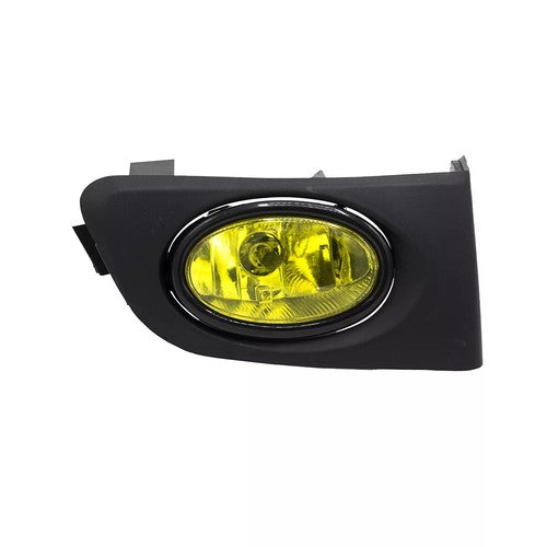 DURAFORCE Front Mesh Grille Yellow Lens Fog Lights for 2001-2003 for Honda Civic Sedan