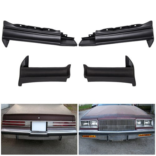 DURAFORCE Full 4 Piece Bumper Filler Set for Buick National T-Type Regal 1981-1987