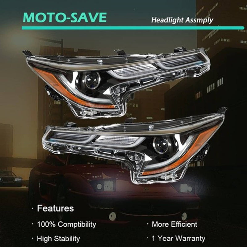 DURAFORCE Headlight Headlamp Fit For Toyota Corolla 2020-2021 Left & Right Side LH RH