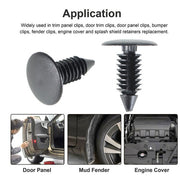 DURAFORCE 100Pcs 8mm Dia Hole Plastic Rivets Fasteners Brand New For Auto Bumper Fender
