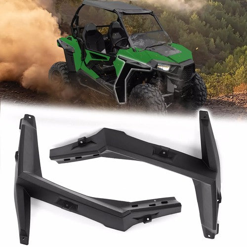 DURAFORCE Pair Front Driver Right Fender Flares For 14-23 Polaris RZR 900 1000 Turbo XP