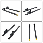 DURAFORCE 60" Clamp on Pallet Forks 2000lbs for Loader Bucket Skidsteer Tractor