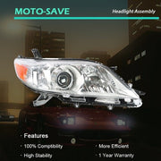 DURAFORCE Fit For Toyota Sienna 2011 2012 2013 Headlight Lamps Right Passenger Side Chrome