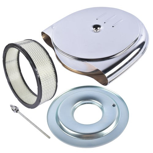 DURAFORCE Round Air Cleaner Kit Fits for Cadillac Oldsmobile 1951-1956 Chrome Plated Steel