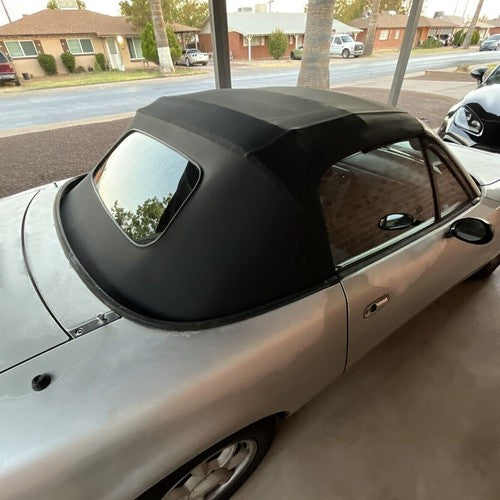 DURAFORCE Black Convertible Soft Top w/Heated Glass Window For Mazda Miata 1990-2005 99-05