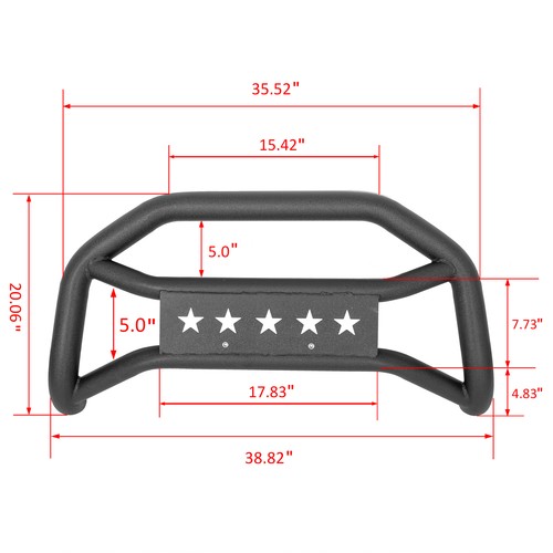 Front Bumper Grille Guard Bull Bar Push For Toyota Tacoma 2005-2015 2016-2023