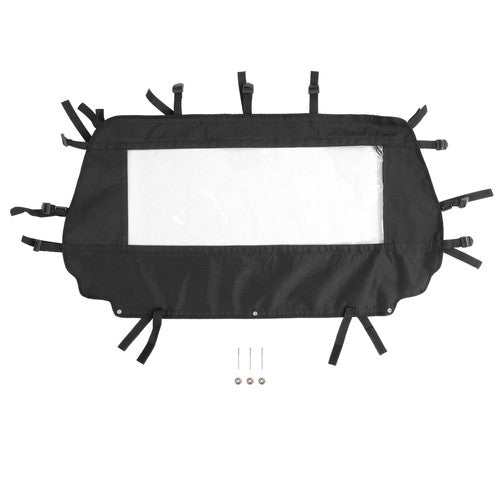 Black Soft Rear Panel Window Dust Barrier for Arctic Cat Wildcat Trail 700