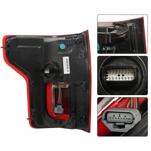 DURAFORCE Passenger Side Tail Light Brake Lamp For Ford F150 2015-2017 Series w/Blind Spot
