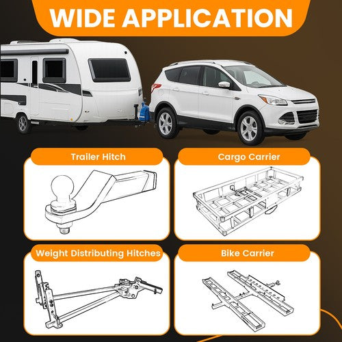 Class 3 Trailer Hitch Receiver Rear Bumper Towing 2 Inch for Ford Escape 2013-2019