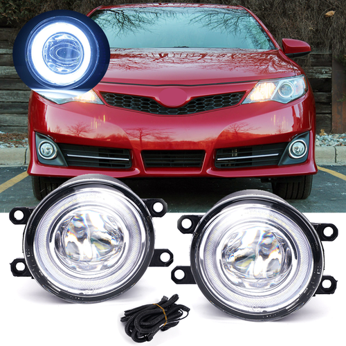 DURAFORCE Pair LED Fog Light For 2012-2014 Toyota Camry SE XSE Front Bumper Lamps w/Wiring