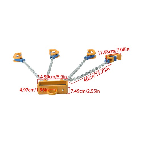 DURAFORCE Chain Drum Lifter 4400 lbs Loading Capacity for 55 Gallon Drums Forklift Hoist