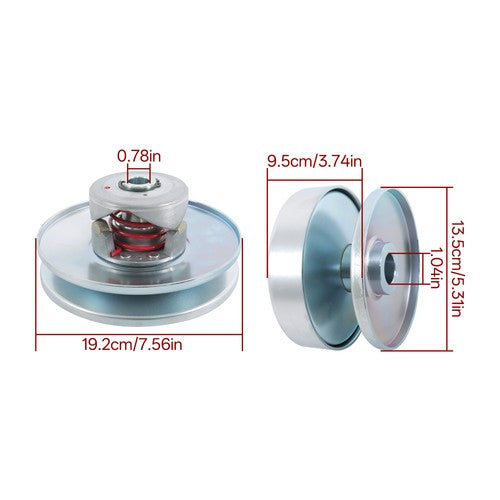 DURAFORCE 209139A 40 Series Go Kart Torque Converter 3/4" Driven 1" Driver Clutch Pulley