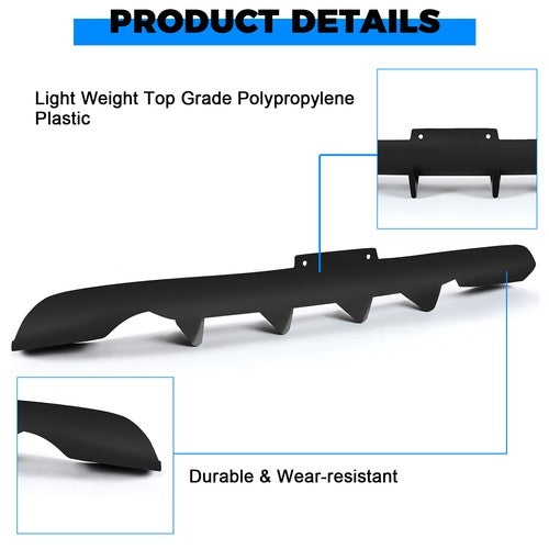 Rear Lower Bumper JDM Style Diffuser Lip for Infiniti G35 03 07 2DR Coupe Black