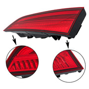 DURAFORCE Rear Inner Chrome For 2016-2018 Honda Pilot Tail Light Red Right Passenger Side
