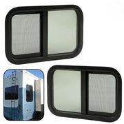 DURAFORCE 2PCS Universal 16" x 25" Horizontal Slider RV Window For Cargo Trailer W/ Screen