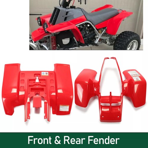 DURAFORCE Front + Rear Fender Plastic Body For 1987-2006 Yamaha Banshee 350 YFZ350 （Red）