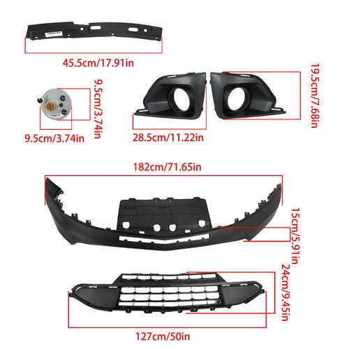 DURAFORCE New For Chevrolet Traverse 18-20 Front Lower Bumper Grill Fog Lamp Cover Bracket
