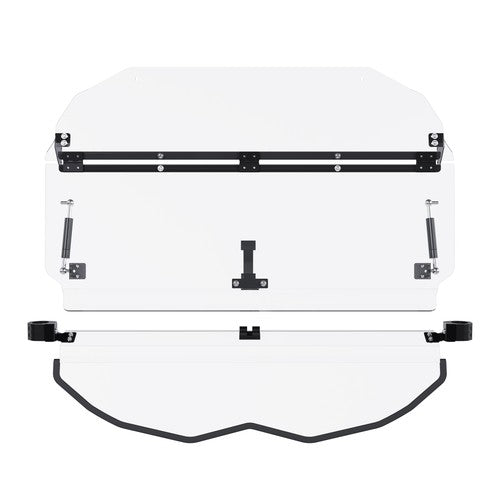2-In-1 Flip Front Clear Windshield with Hardware for Can-Am Maverick X3 2017-2025