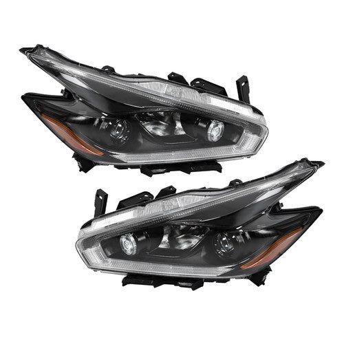 DURAFORCE Headlights Replacement Fit For 2018 Nissan Murano LH+RH Side Clear Lens Halogen