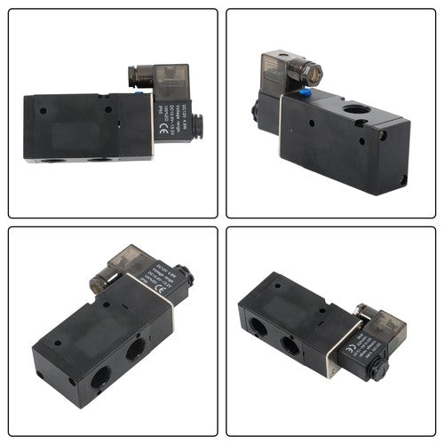 DURAFORCE 1/2 inch 3-way 2 position electric directional control air solenoid valve 12V DC