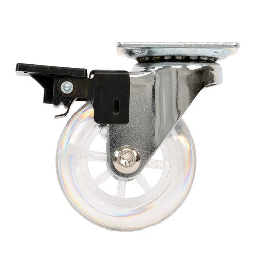 DURAFORCE 2 Inch Caster Wheels Set of 4 Heavy Duty Locking Casters with brake white
