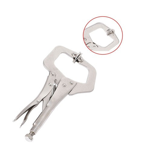 DURAFORCE Adjustable 11" Locking C Clamp Pliers Grip w/ Swivel Pad Vise Jaws 5 Pcs