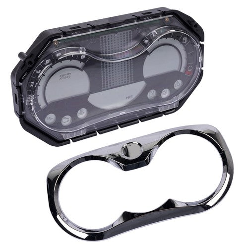 DURAFORCE LCD Speedometer Gauge Cluster with Chrome Bezel Fits for Sea-Doo GTI Rental SE