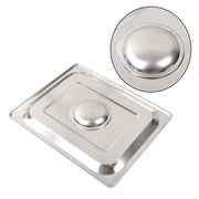 DURAFORCE Restaurant Steam Table Pans 4 Pack 1/2 Size 6 Inch Deep Thickened with Lid
