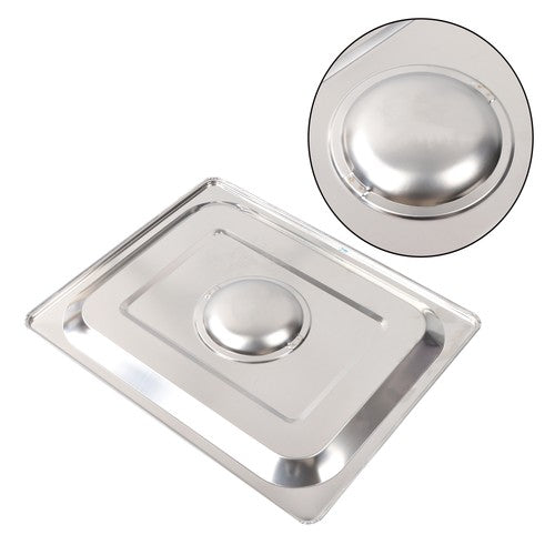 DURAFORCE Restaurant Steam Table Pans 4 Pack 1/2 Size 6 Inch Deep Thickened with Lid