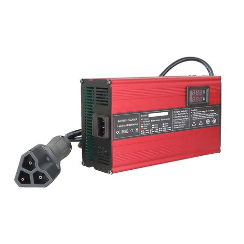 DURAFORCE For EZGO RXV & TXT Battery Charger 48V 10A Golf Cart "Triangle" 3 Pin Style Plug